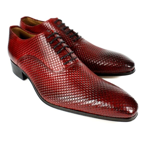 Yaya Red Oxford Mens Leather Shoe main image 6